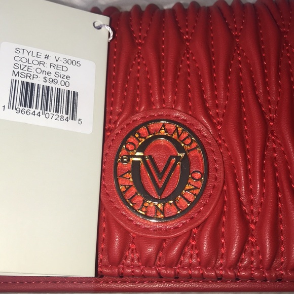 VALENTINO ORLANDI RED CINCHED 2 WAY PURSE - Picture 3 of 15
